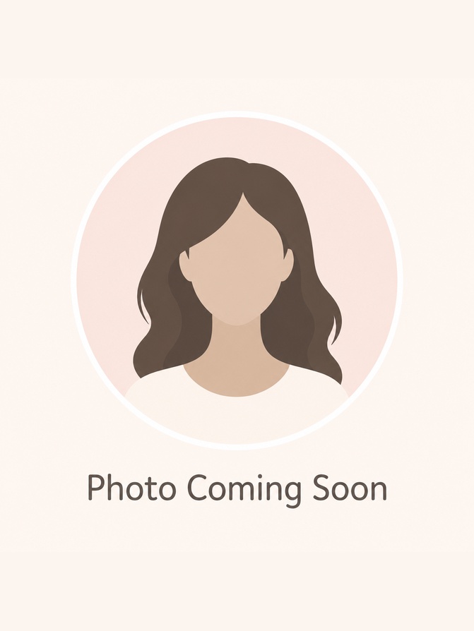 photo-coming-soon-female-671x894 - Chiropractor in San Mateo | Quarneri Chiropractic | Accepting New Patients Avatar placeholder: circular pink background with a stylized woman silhouette and long dark hair; text reads 'Photo Coming Soon'.